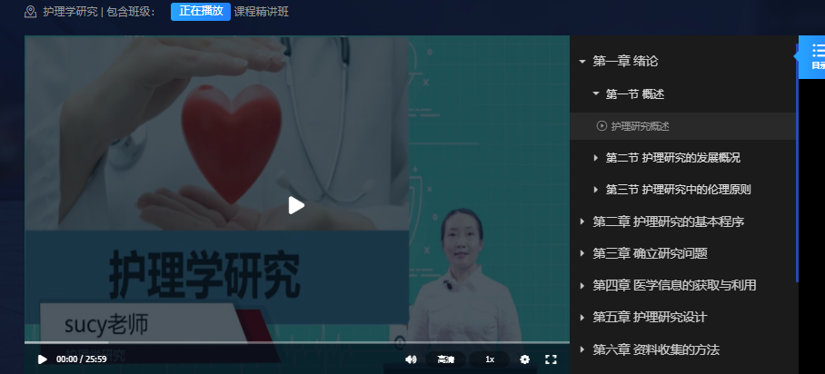 03008护理学研究自考视频教程精讲班网课（全国通用）