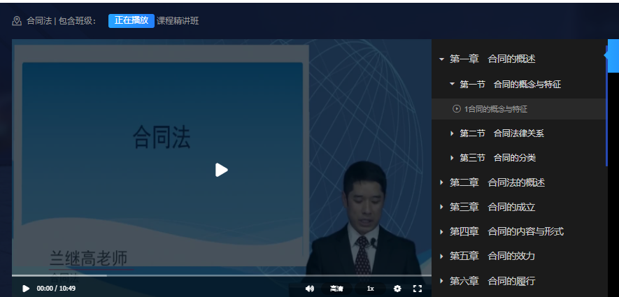 00230合同法自考视频教程精讲班网课