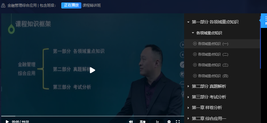 11753金融管理综合应用自考视频教程精讲班网课