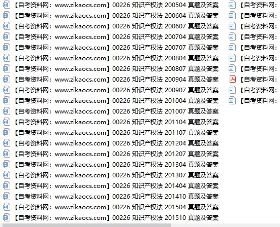 00226知识产权法自考历年真题及答案汇总（附考试重点资料）