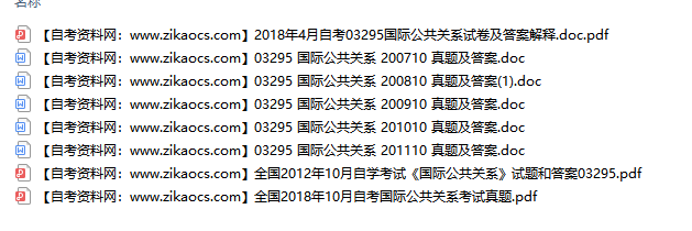 03295国际公共关系自考历年真题及答案汇总