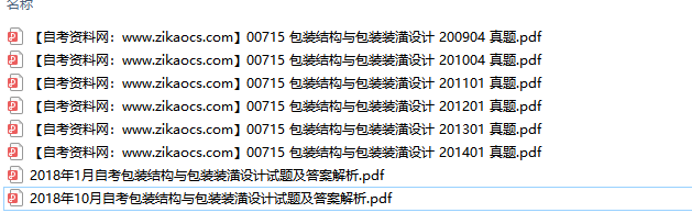 00715包装结构与包装装潢设计自考历年真题及答案汇总