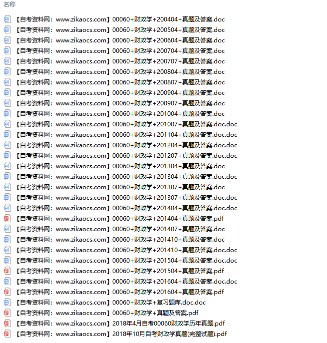 00060财政学自考历年真题及答案汇总（附考试重点资料）
