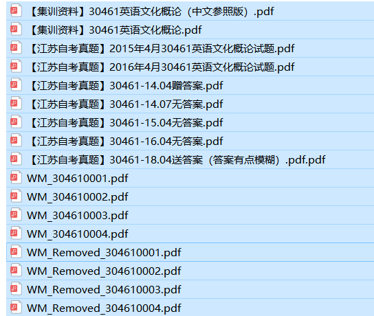 自考30461英语文化概论历年真试题+答案（持续更新）