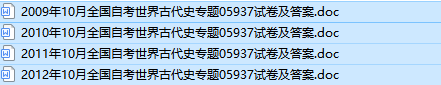 自考05937世界古代史专题历年真题及答案（持续更新中）
