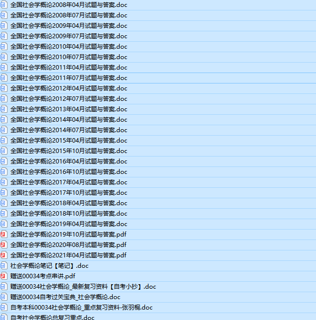 自考00034社会学概论历年真题及答案（持续更新中）