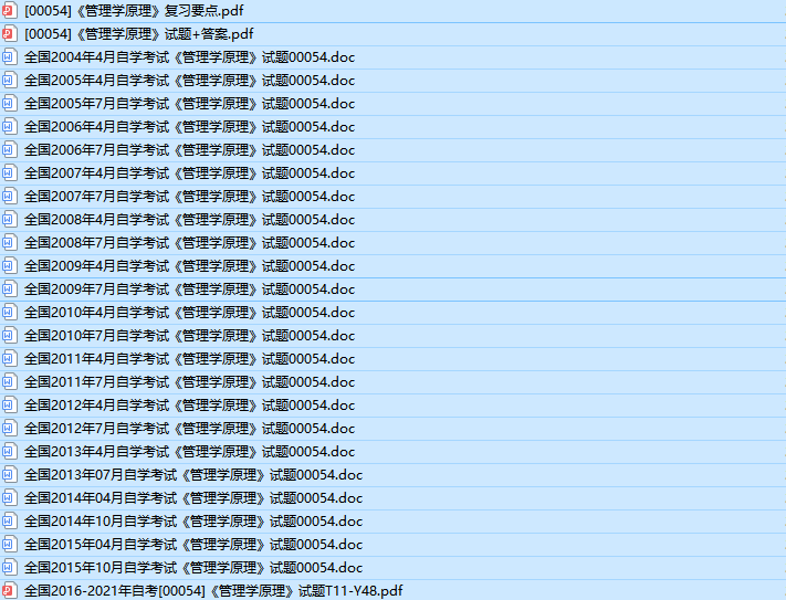 自考00054管理学原理历年真题及答案（持续更新中）