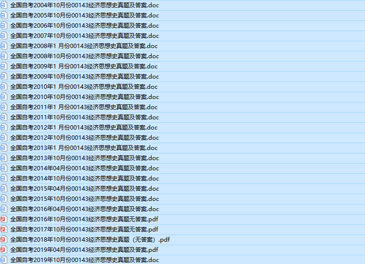 自考00143经济思想史历年真题及答案（持续更新中）