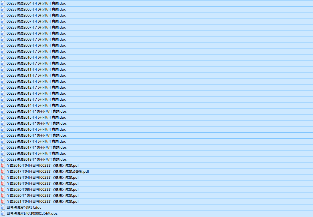 自考00233税法历年真题及答案(持续更新中)