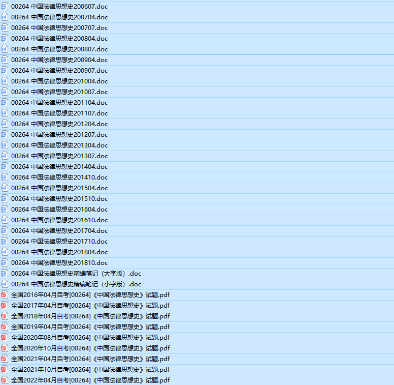 自考00264中国法律思想史历年真题及答案(持续更新中)