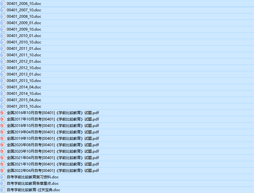 自考00401学前比较教育历年真题及答案（持续更新中）