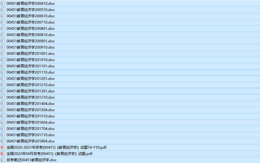 自考00451教育经济学历年真题及答案（持续更新中）
