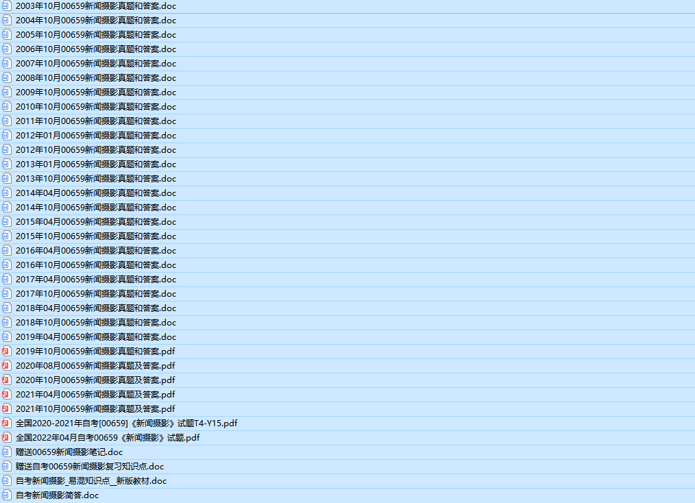 自考00659新闻摄影历年真题及答案(持续更新中)